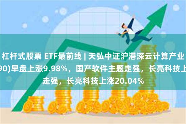 杠杆式股票 ETF最前线 | 天弘中证沪港深云计算产业ETF(517390)早盘上涨9.98%，国产软件主题走强，长亮科技上涨20.04%