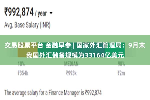 交易股票平台 金融早参 | 国家外汇管理局：9月末我国外汇储备规模为33164亿美元