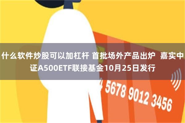 什么软件炒股可以加杠杆 首批场外产品出炉  嘉实中证A500ETF联接基金10月25日发行