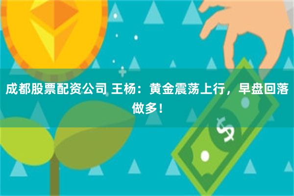 成都股票配资公司 王杨：黄金震荡上行，早盘回落做多！